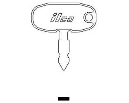 KABA ILCO CORP  1569 NP A08  AA01520042              Vehicle Key Blank, Brass, Nickel Plated, 8 Price Group, For Ford Tractor