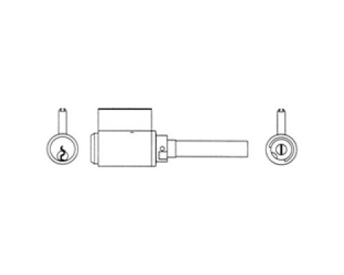 ASSA ABLOY ACCENTRA  1802 626 GB 0-BIT               Lock Cylinder, GB Keyway, 0-Bit, 6-Pin, Satin Chrome Plated, For 5300LN/5400LN Lever Lock