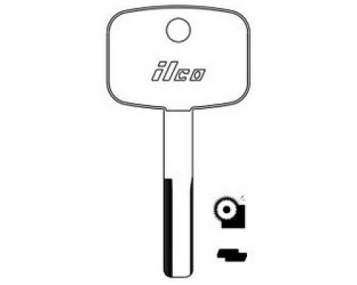 KABA ILCO CORP  HF56 NP A19               Vehicle Key Blank, Special Key Machine, Brass, Nickel Plated, 19 Price Group, For Vauxhall