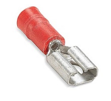 THOMAS & BETTS  TV18-250FD-L               Insulated Vinyl Female, 250 Series Disconnects for Wire Range 22-16, Red