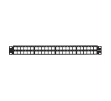 LEVITON  49255-Q48               QuickPort Patch Panel, 48 Port, 1RU. Cable management bar not included.