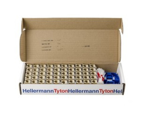 HELLERMANNTYTON  RJ45FC5EB-I               Category 5e Modular Keystone Jack Bulk Pack, Plenum Rated, Ivory, 50/box