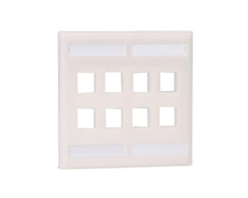 PANDUIT  NK8FWH               NK 8Pt Screw-On Faceplate w/L WH EA