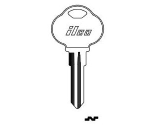 KABA ILCO CORP  1573F NP A04  AL01553002              Vehicle Key Blank, Brass, Nickel Plated, 4 Price Group, For The Club