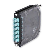 CORNING CCH-CS24-E4-P00TE        CCH Pigtailed Splice Cassette 24 F, LC PC Duplex, 50 um Multimode OM3 , Single-fiber 250 um