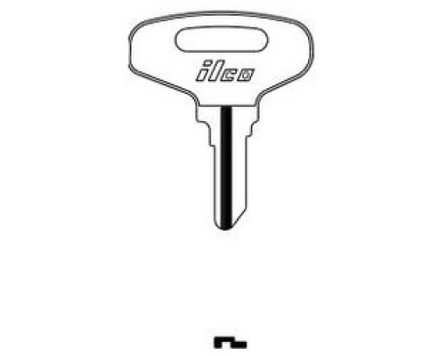 KABA ILCO CORP  1539 NP A13  AA00017342              Vehicle Key Blank, Brass, Nickel Plated, 13 Price Group, For Kubota