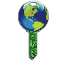 LUCKY LINE PRODUCTS INC  B127K               House Key, Kwikset, Earth, Brass, Enamel Coating, 1 each per Card