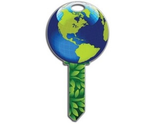 LUCKY LINE PRODUCTS INC  B127K               House Key, Kwikset, Earth, Brass, Enamel Coating, 1 each per Card