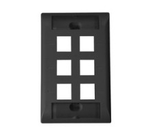 COMMSCOPE ENTERPRISE SOLUTIONS  2111012-2  2111012-2              Faceplate Kit, Labeled, 1-gang, 6 Port, Vertical Orientation, Black