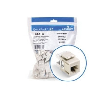 LEVITON  61110-BT6               Category 6 Snap-in Jack, Universal Wiring, 110 Style Termination, Pack of 25
