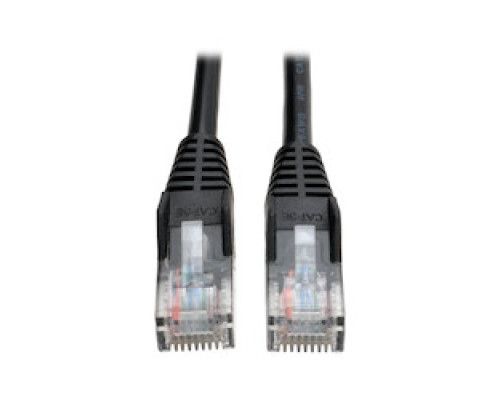 TRIPP LITE N001-010-BK        Cat5e 350MHz Snagless Molded Patch Cable RJ45 M/M - Black, 10-ft.