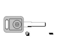 KABA ILCO CORP  HU66AT6 NS  IAX00000950              Vehicle Key Blank, Brass, Nickel Plated, For Audi