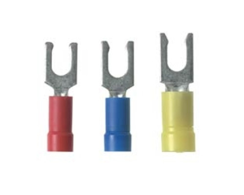 PANDUIT  PV18-8LF-CY               Locking Fork Vinyl 22-18AWG #8 PK100