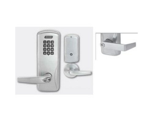 SCHLAGE ALLEGION BRAND  CO100-993S70KP-RHO-626-B-LHR 4B 134        Electronic Door Lock, SVR Exit Trim Chassis, Keypad, Left Hand Reverse, Rhodes Lever, 4AA Battery, Satin Chrome, Without 7-Pin SFIC Cylinder, For Class/Storeroom