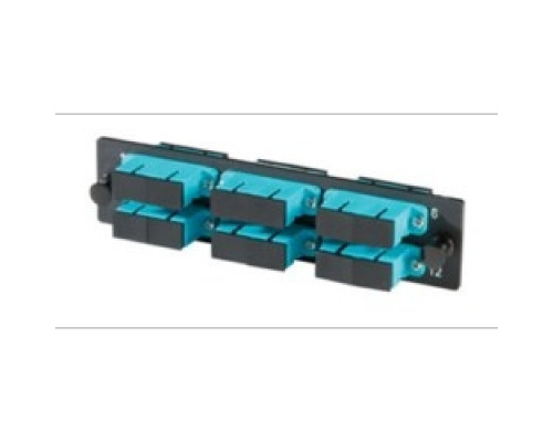 ORTRONICS OFP-SCD12LC        6-SC-Duplex 12 fibers multimode aqua adapters with ceramic alignment sleeves