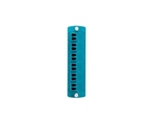 LEVITON 5F100-2QL        Opt-X Precision Molded Plate Aqua , 50/125um Multimode Laser Optimized OM3/4, Duplex LC, 12 Fibers, Zirconia Ceramic Sleeve