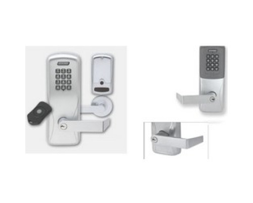 SCHLAGE ALLEGION BRAND  CO220-MS75PRK-RHO-626-L-RH 4B 09663 10072 134        Electronic Door Lock, Mortise Chassis, Proximity, Keypad, Right Hand, Rhodes Lever, 4AA Battery, Satin Chrome, Without 6-Pin Cylinder, For Classroom