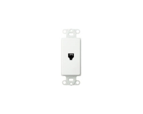 LEVITON  40649-W               Decora Wall Jack, 6-Position, 4-Conductor, White, Screw Terminal
