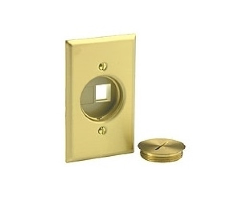 LEVITON  41652               Quickport Floor Jack Assembly, Blank X Blank. Assembly Includes Wallplate, Insert, Blanks, And Screw Cap.
