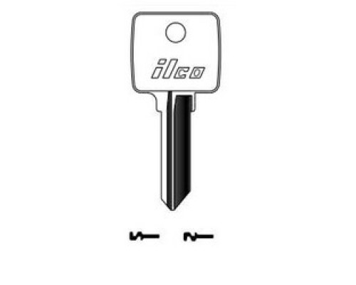 KABA ILCO CORP  1131 NP A12  AA53904002              Cylinder Lock Key Blank, Brass, Nickel Plated, 12 Price Group, For Arco