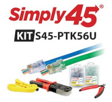 SIMPLY45 LLC S45-PTK56U        PASS THROUGH SERIES CAT5E/6 UTP STARTER KIT, 1EA   S45-1501