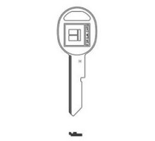 KABA ILCO CORP  GM-H NP A01               Key Blank, Look-Alike, Secondary, H, Brass, Nickel Plated, 1 Price Group, For General Motors