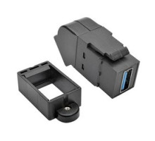 TRIPP LITE U325-000-KPA-BK        USB 3.0 All-in-One Keystone/Panel Mount Angled Coupler F/F , Black