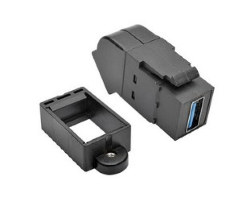 TRIPP LITE U325-000-KPA-BK        USB 3.0 All-in-One Keystone/Panel Mount Angled Coupler F/F , Black
