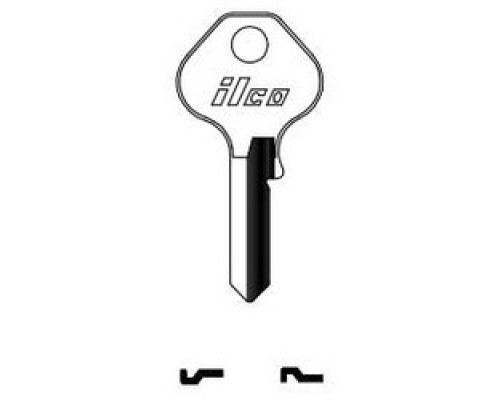 KABA ILCO CORP  1092N NP A02  AL3231202B              Cylinder Lock Key Blank, Brass, Nickel Plated, 2 Price Group, For Master