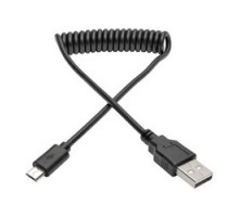 TRIPP LITE U050-006-COIL        USB 2.0 Hi-Speed A to Micro-B Coiled Cable M/M , 6 ft.