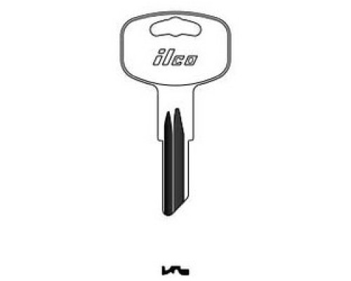 KABA ILCO CORP  1098PB NP A15  AA01164002              Vehicle Key Blank, Brass, Nickel Plated, 15 Price Group, For Peterbilt