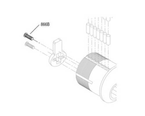 KABA ILCO CORP  866B-00-100               Mortise Cylinder Lock Cam Screw, Self-Tapping, #3-48 TPI, 100 each per Bag