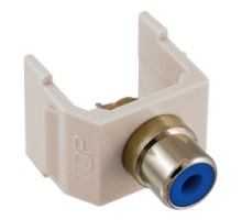 HUBBELL PREMISE WIRING  SFRCBOW               INFINe Connector, Audio/Video Connector, RCASolder Coupler Termination,Office White/Blue