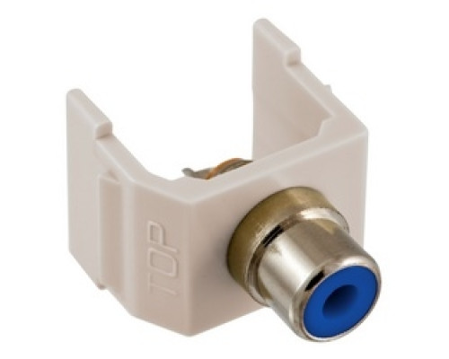 HUBBELL PREMISE WIRING  SFRCBOW               INFINe Connector, Audio/Video Connector, RCASolder Coupler Termination,Office White/Blue