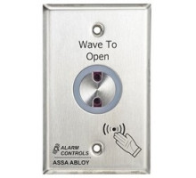 ALARM CONTROLS  NTS-1               Exit Station Switch, No Touch Request, SPDT Relay, 1-Gang, 12/24 Volt DC, 2 Ampere at 30 Volt AC/DC, -25 to 55 Deg C, Stainless Steel