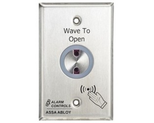ALARM CONTROLS  NTS-1               Exit Station Switch, No Touch Request, SPDT Relay, 1-Gang, 12/24 Volt DC, 2 Ampere at 30 Volt AC/DC, -25 to 55 Deg C, Stainless Steel