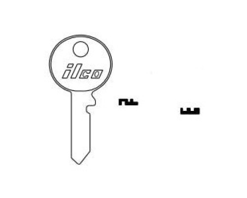 KABA ILCO CORP  62DM NP A13  AF26173042              Vehicle Key Blank, Brass, Nickel Plated, 13 Price Group, For British Leyland, Jaguar