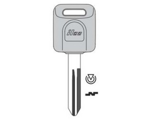 KABA ILCO CORP  NI04T NS  IAX00002163              Vehicle Key Blank, Transponder Key, Natural Nickel Silver, For Infiniti/Nissan, Nissan