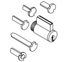 SCHLAGE ALLEGION BRAND  40-100-C123 626        Door Multiple Tailpiece Cylinder, Conventional, C123 Keyway, Satin Chrome