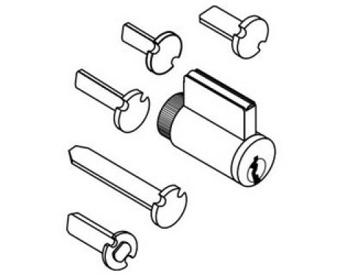 SCHLAGE ALLEGION BRAND  40-100-C123 626        Door Multiple Tailpiece Cylinder, Conventional, C123 Keyway, Satin Chrome