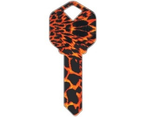 HOWARD KEYS  SC1-HK8               Decorative Key Blank, Schlage, Printed, Tiger Design
