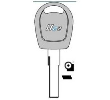 KABA ILCO CORP  HU66-P NS A96               Vehicle Key Blank, Plastic Head, Special Key Machine, Brass, Nickel Plated, 20 Price Group, For Volkswagen
