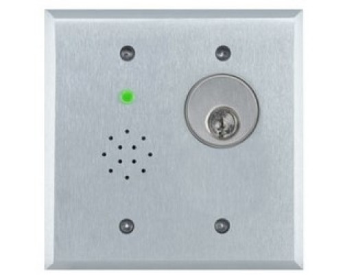 SECURITY DOOR CONTROLS  EA-708V               Door Prop Alarm, 2-Gang, 12/24 Volt DC, With Integral Status LED, 85 dB Audible Alarm and Mortise Key Cylinder