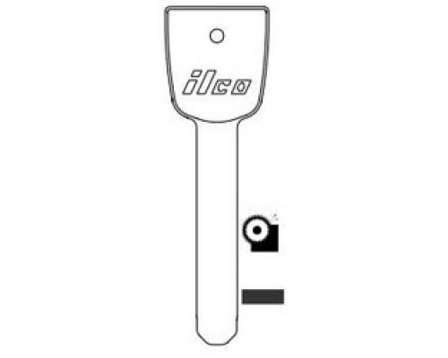 KABA ILCO CORP  HO01-SVC NS A40  IAF00007310              Vehicle Key Blank, Special Key Machine, Natural Brass, 8 Price Group, For Honda Automobile