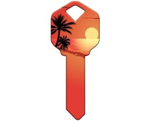 HOWARD KEYS  KW-HK53               Decorative Key Blank, Kwikset, Sunset Design