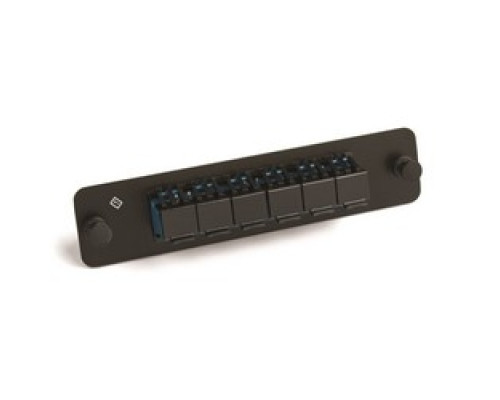 COMMSCOPE ENTERPRISE SOLUTIONS  760148254  PNL-BK-012-SFA-LC12-BL              Adapter Panel, 1000-Type, TeraSPEED Single-mode LC, 12 Fiber, Ganged Blue Adapter, Black Panel, Shuttered, Single Pack