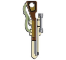 LUCKY LINE PRODUCTS INC  B118K               House Key, Kwikset, Rifle, Brass, Enamel Coating, 1 each per Card