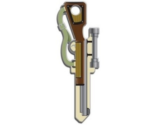 LUCKY LINE PRODUCTS INC  B118K               House Key, Kwikset, Rifle, Brass, Enamel Coating, 1 each per Card