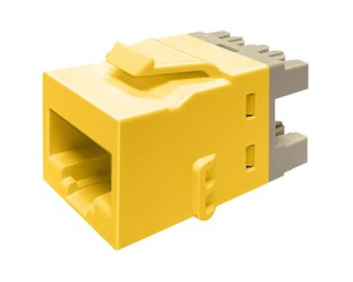 COMMSCOPE UNIPRISE SOLUTIONS  760241166  UKJ10G-YEL              Uniprise UKJ Keystone Series Modular Jack, RJ45, category 6A, T568A/T568B, unshielded, no dust cover, yellow