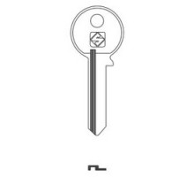 KABA ILCO CORP  NCR1R NP A16  AA00019002              Cylinder Lock Key Blank, Brass, Nickel Plated, 16 Price Group, For National Cabinet Lock